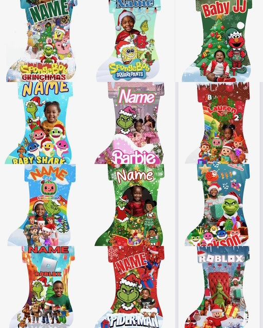 14 Piece Editable Christmas Design Stockings