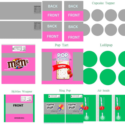 Party Favor Digital Editable Kit For Canva (With private label resell rights)