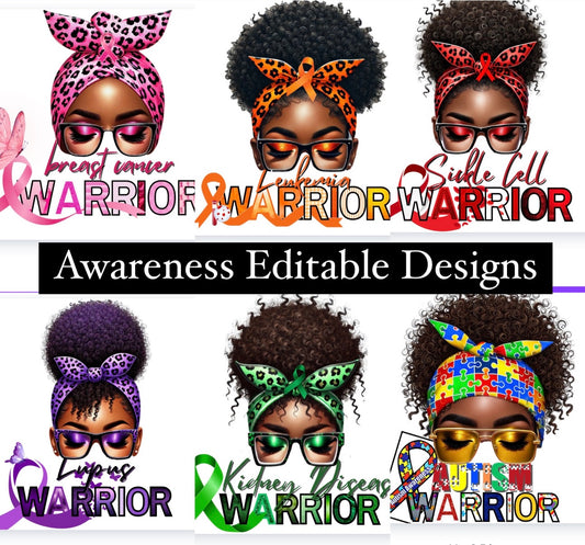 October Awareness Editable Digital Kit (6 designs Canva)