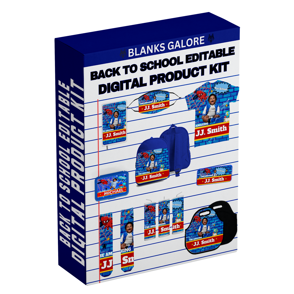 Back To School Digital Product Kit  (Canva Only)(38 designs)