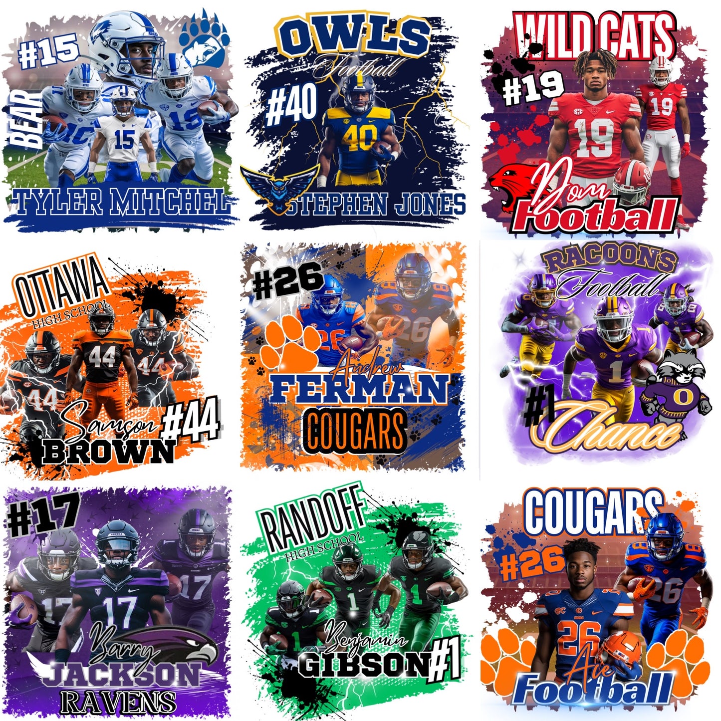 Football Editable Canva Designs For Sports Moms (30 editbale designs)