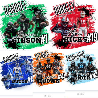 Football Editable Canva Designs For Sports Moms (30 editbale designs)