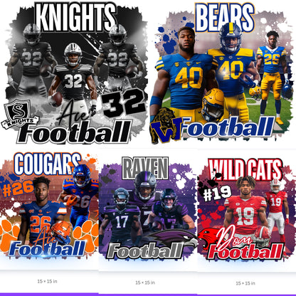 Football Editable Canva Designs For Sports Moms (30 editbale designs)