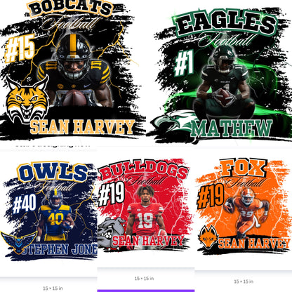 Football Editable Canva Designs For Sports Moms (30 editbale designs)