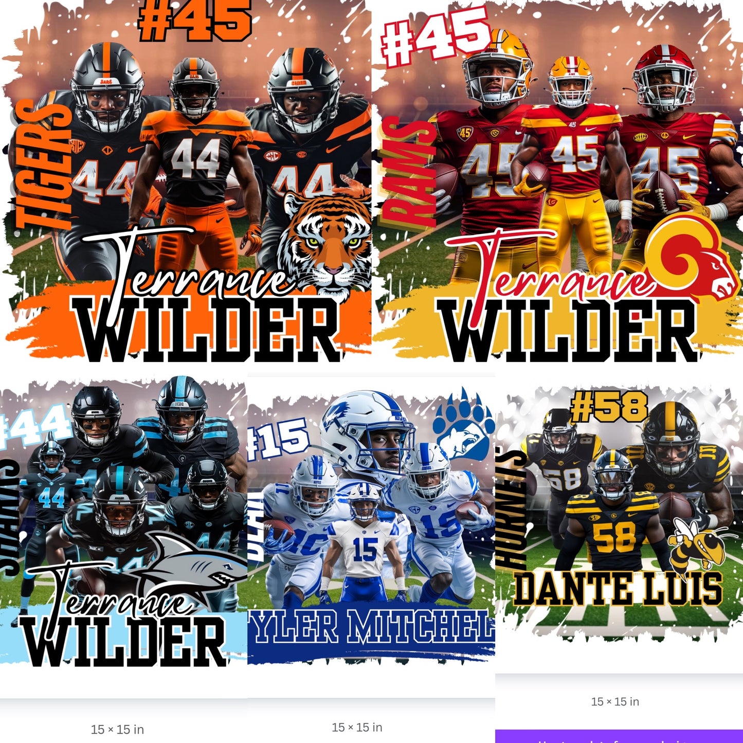 Football Editable Canva Designs For Sports Moms (30 editbale designs)