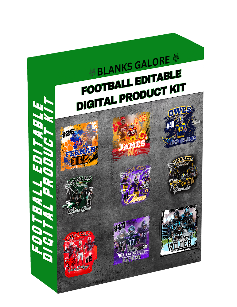 Football Editable Canva Designs For Sports Moms (30 editbale designs)