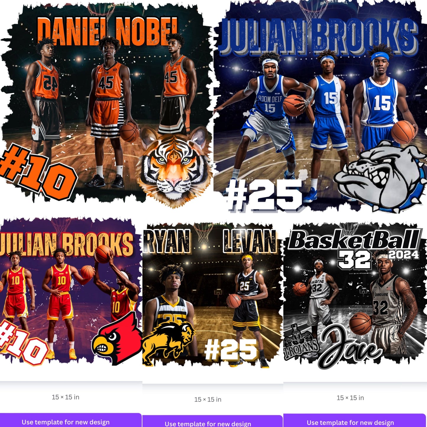 Basketball Editable Canva Designs For Sports Moms (30 editbale designs)