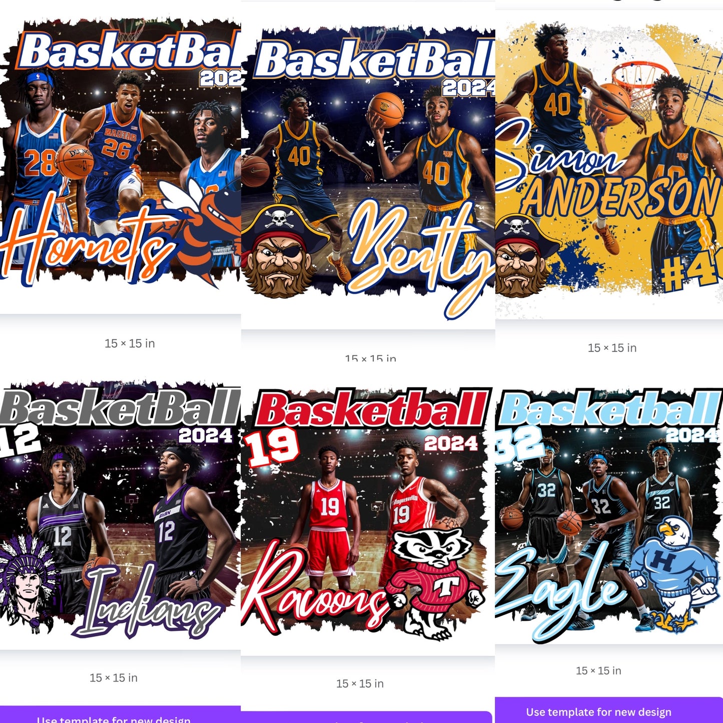 Basketball Editable Canva Designs For Sports Moms (30 editbale designs)