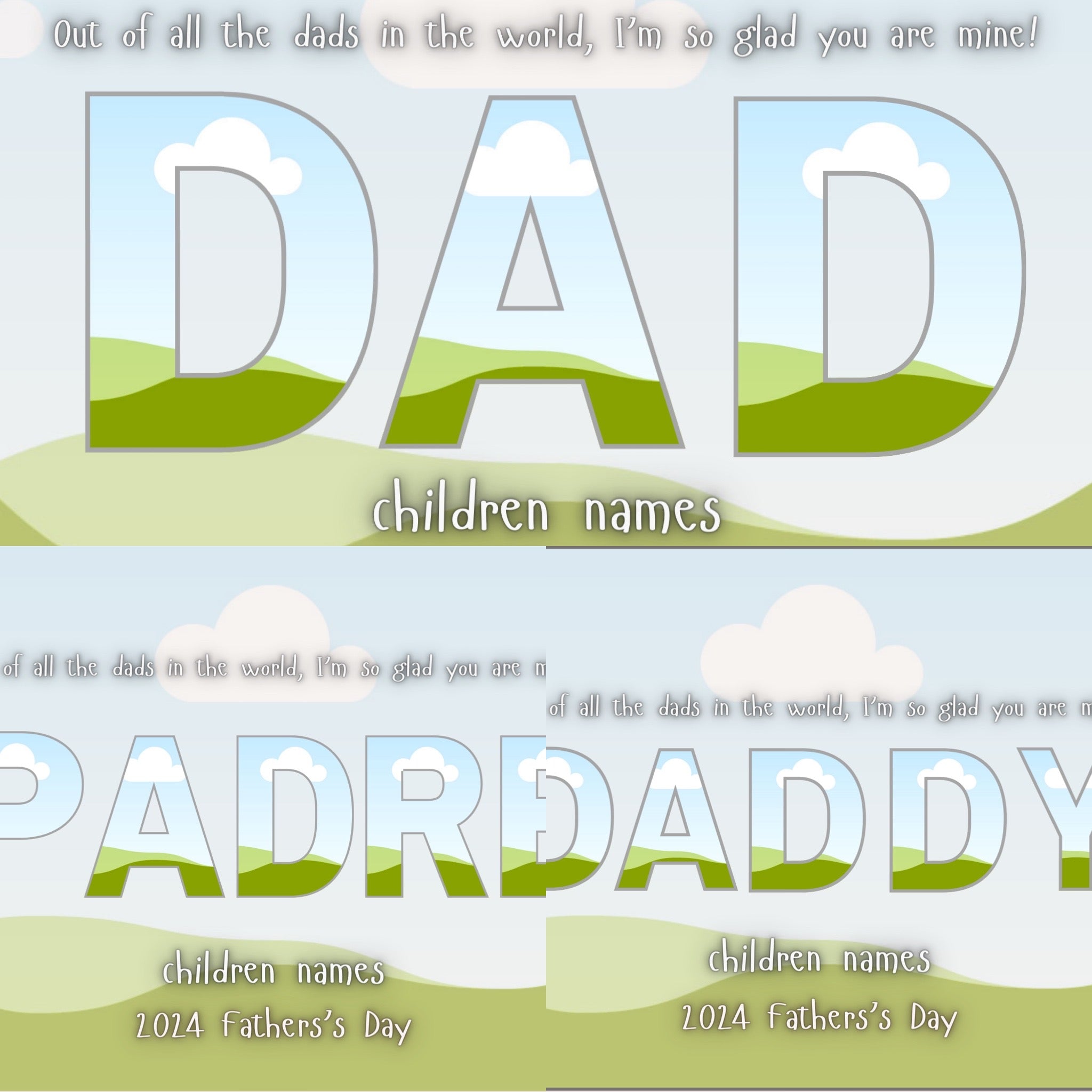 Editable Father’s Day Canva Templates (10 Total) – Blanks Galore