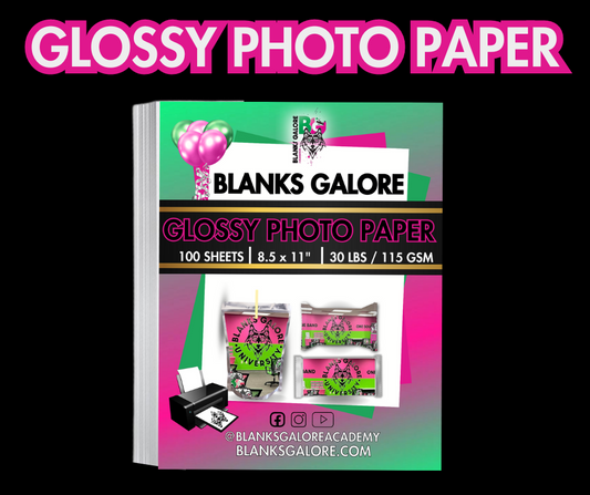 BG Glossy Inkjet Photo Paper |  8.5x11 Inches | 100 Sheets