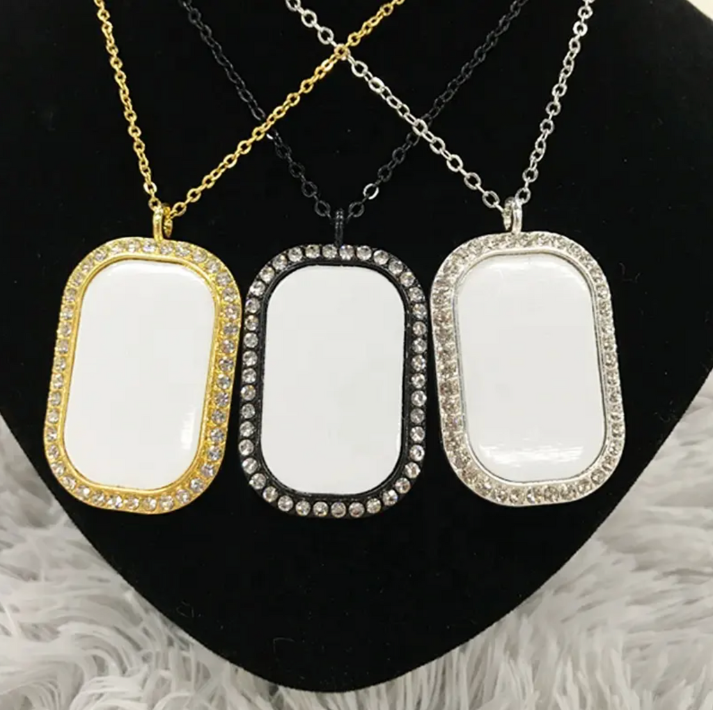 Sublimation Blank Dog Tag Chain Necklace