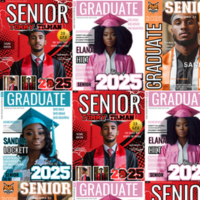 GRAD MAGAZINE COVER 4 PC EDITABLE DESIGNS