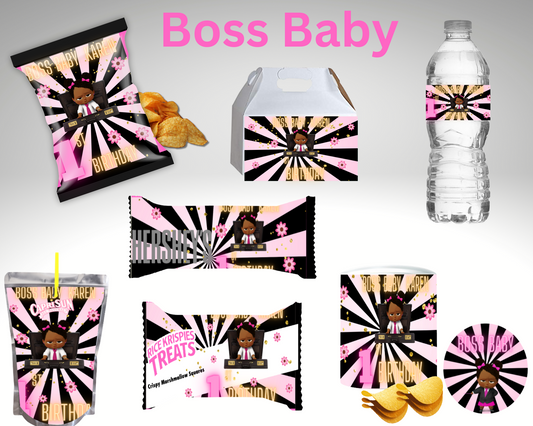 Boss Baby Bundle Party Favor Canva Design & Templates (7 editable templates and designs)